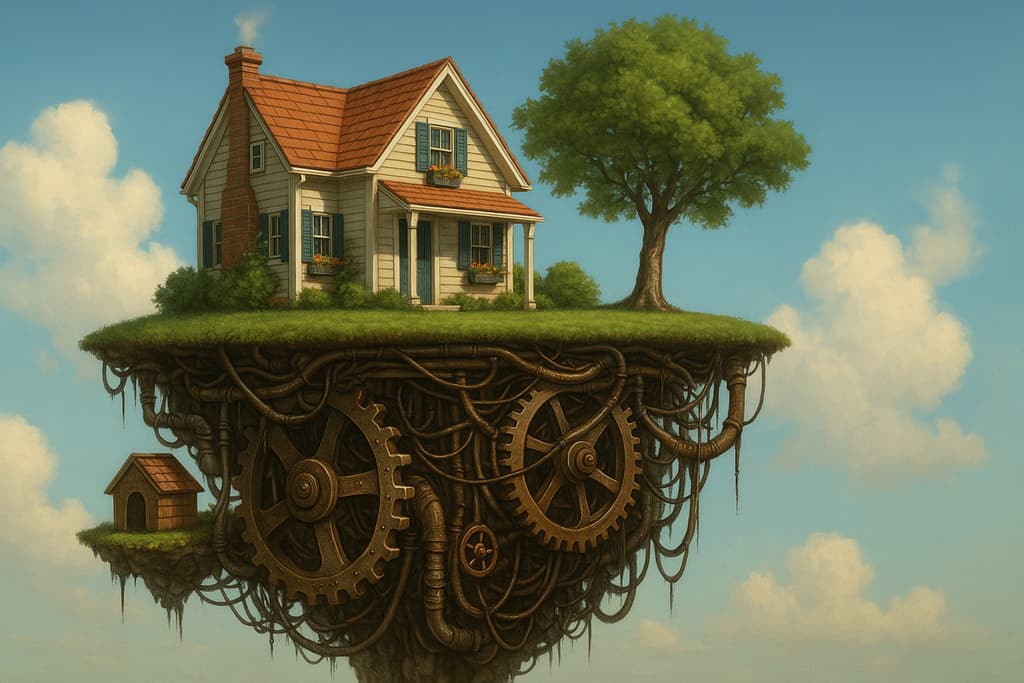 Steampunk technology illustration